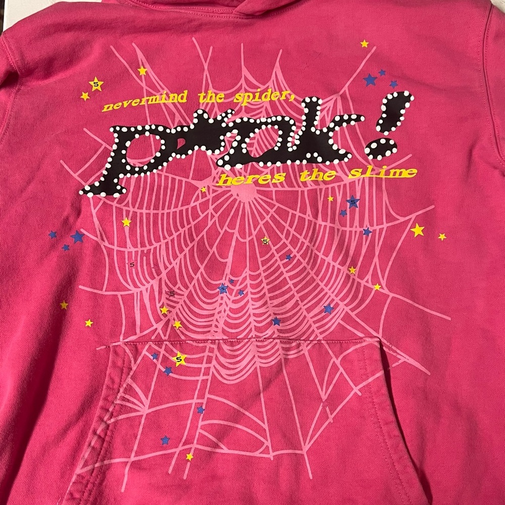 Pink sp5der hoodie - Large